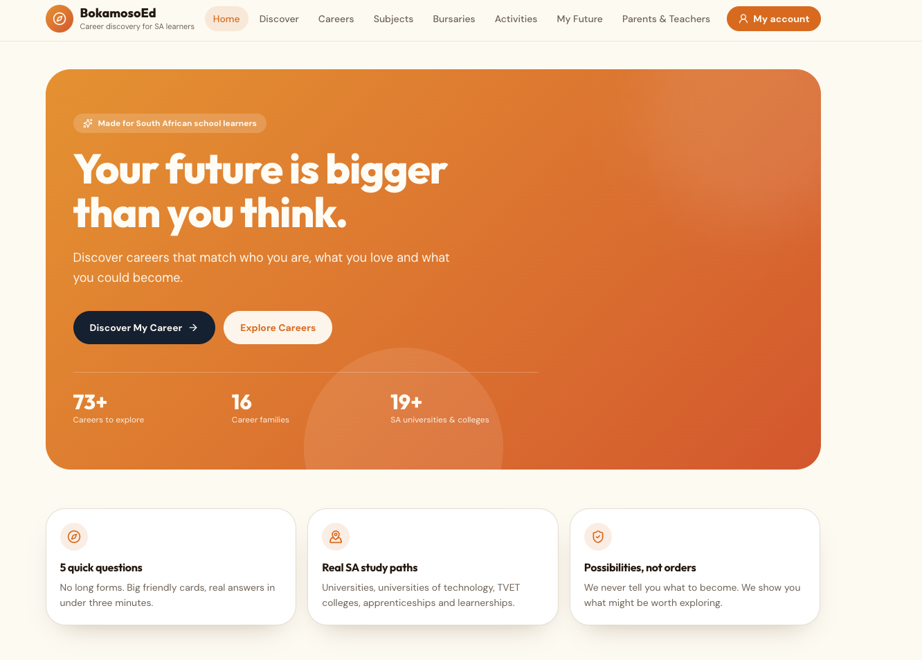 BokamosoEd · Product Design & Development project preview